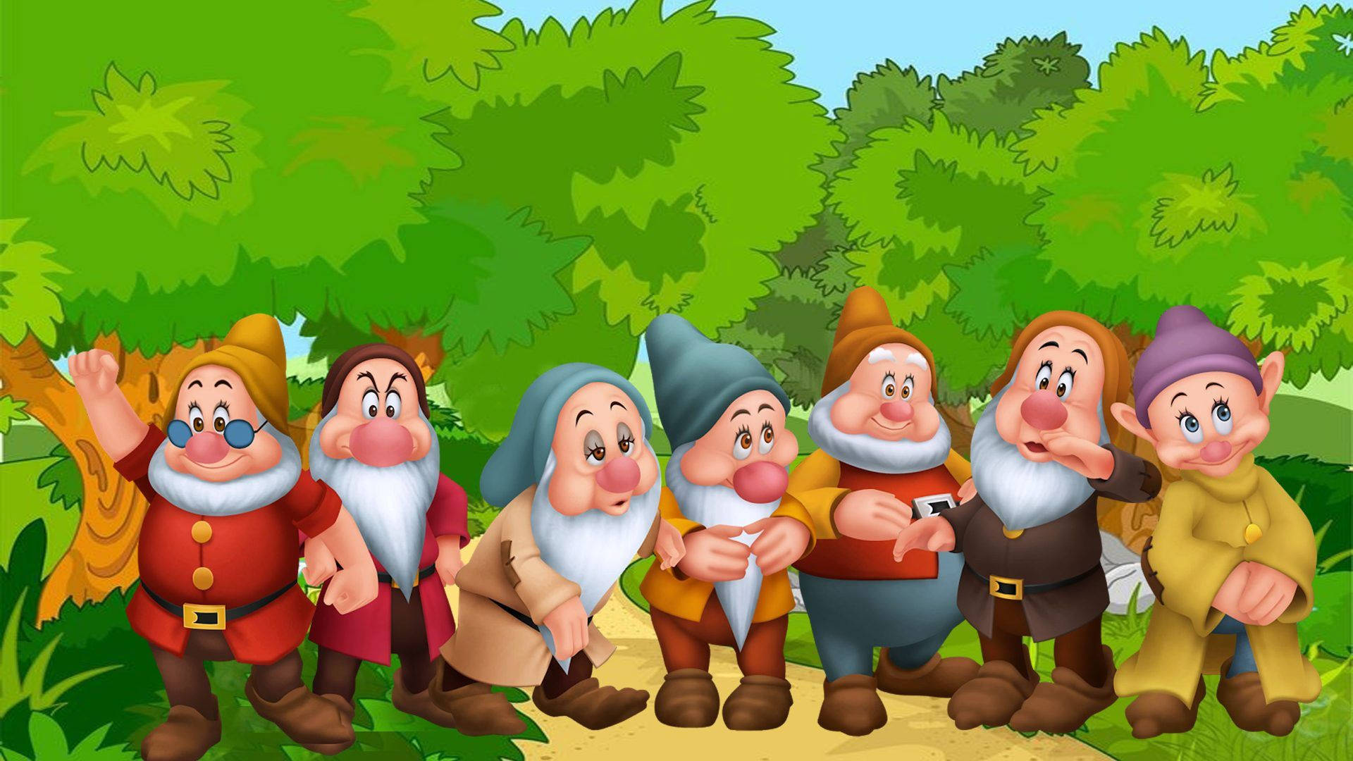 Dopey, forest, clearing, Full HD Desktop Wallpaper