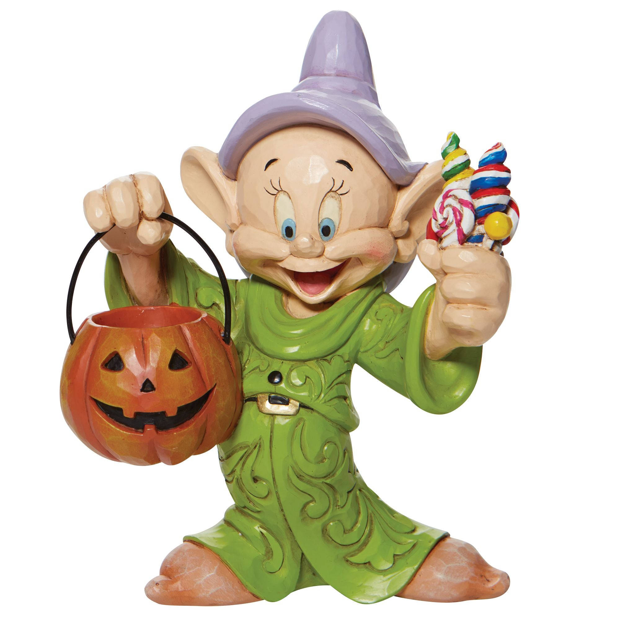 Dopey, goblin figurine, green robe, Full HD Desktop Wallpaper