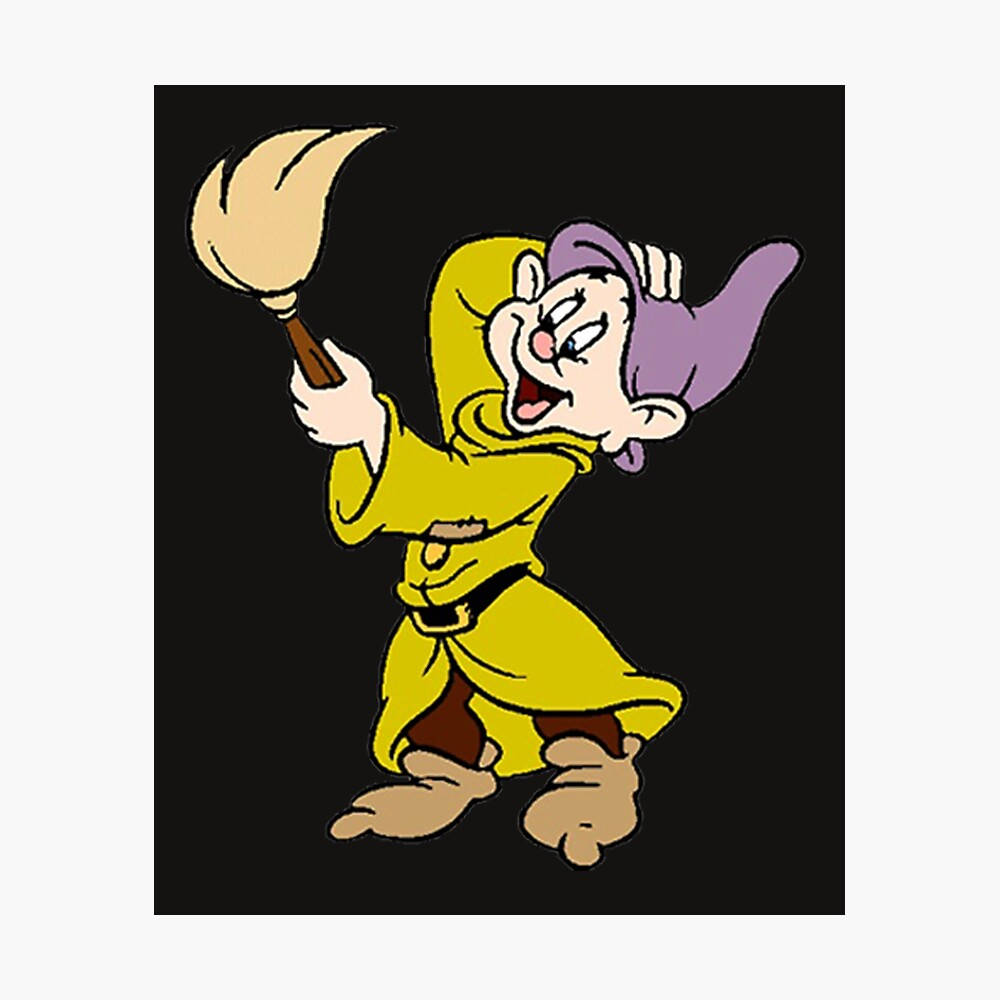Dopey, dwarf, yellow robe, SD Desktop Wallpaper