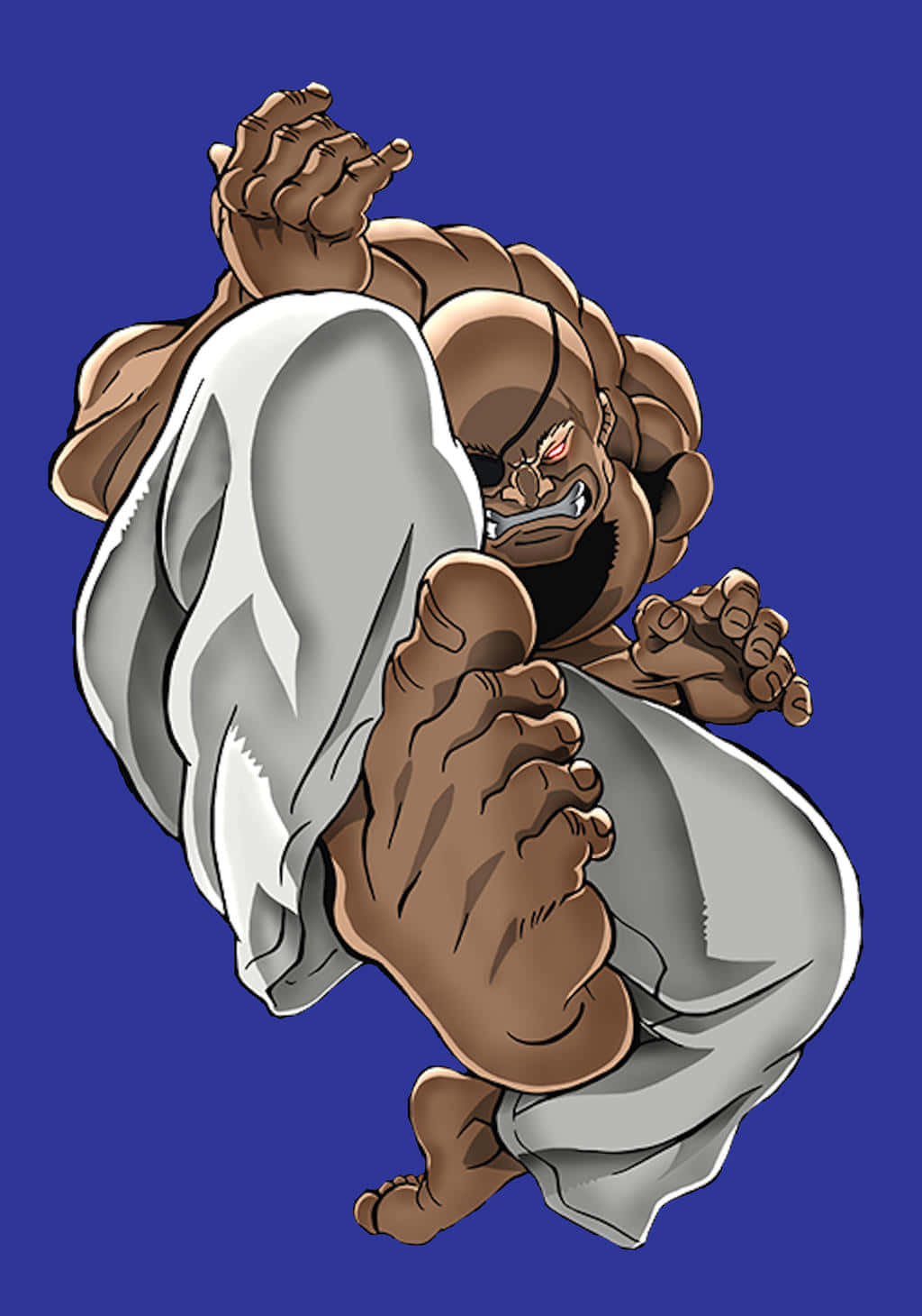 Doppo Orochi, martial artist pose, white gi, HD Phone Wallpaper
