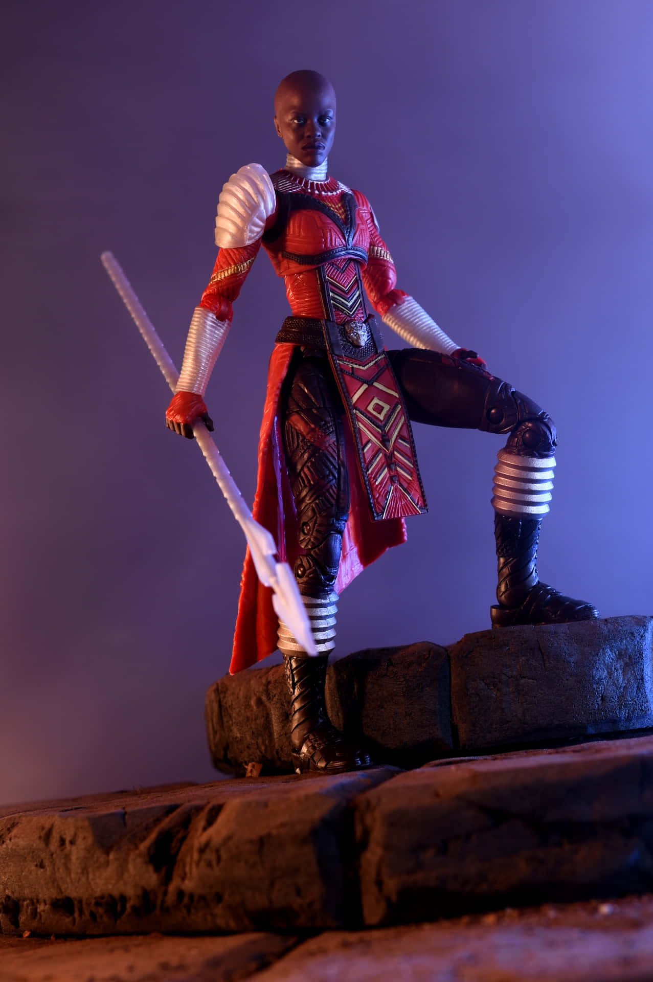 Dora Milaje, red and black armor, glowing sword, Full HD Phone Wallpaper