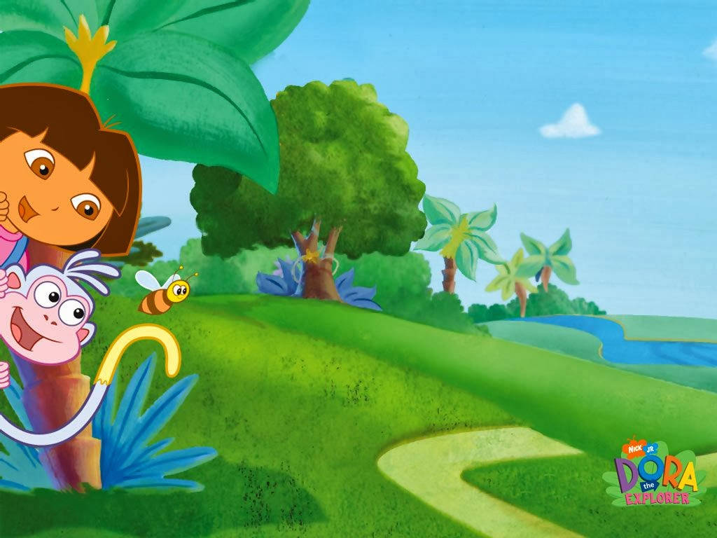 Dora The Explorer, Boots, jungle, SD Desktop Wallpaper