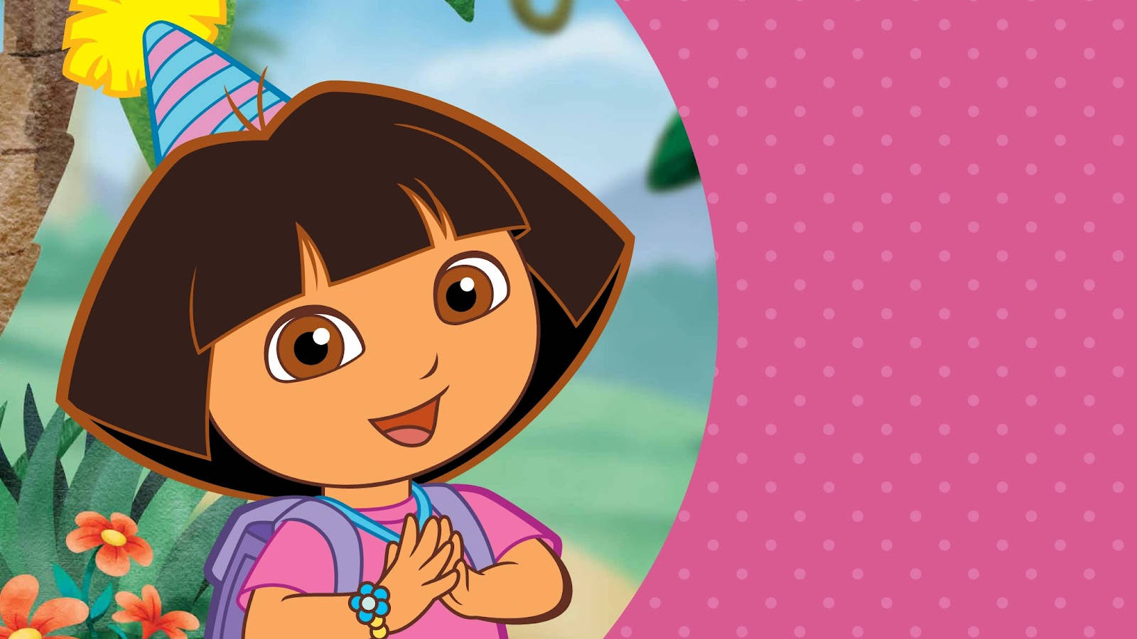 Dora The Explorer, birthday, jungle scene, HD Desktop Wallpaper