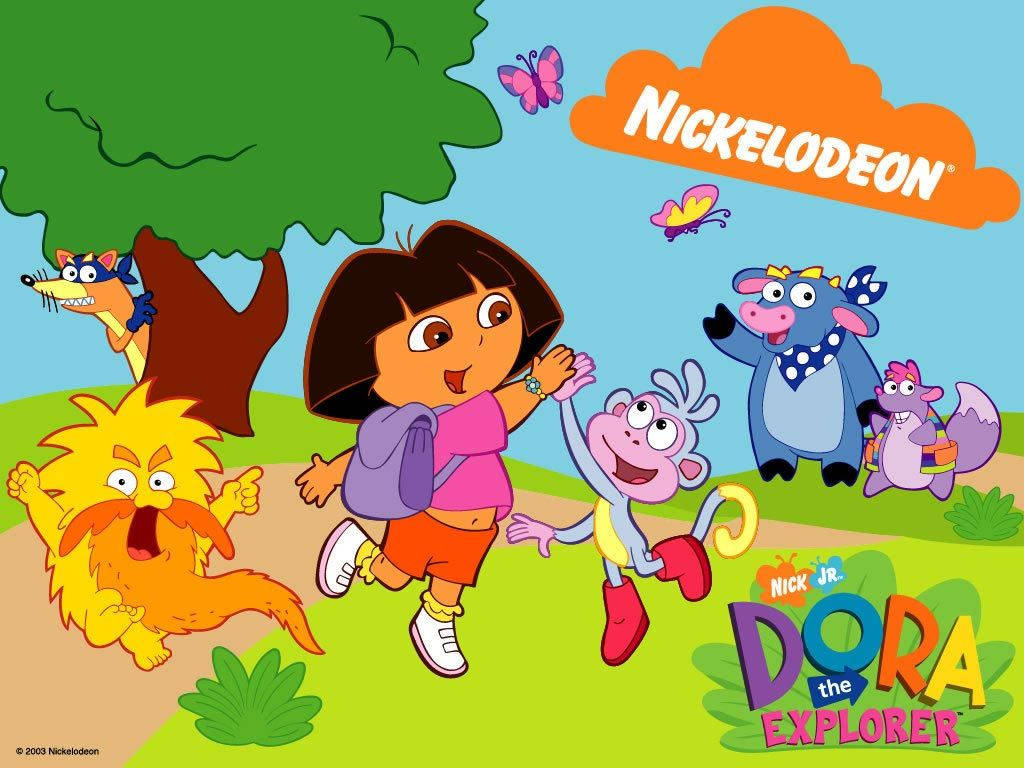 Dora The Explorer, jungle, butterflies, SD Desktop Wallpaper