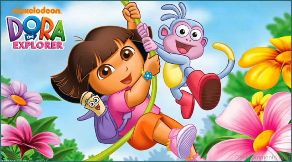 Dora The Explorer, Boots, jungle, SD Desktop Wallpaper