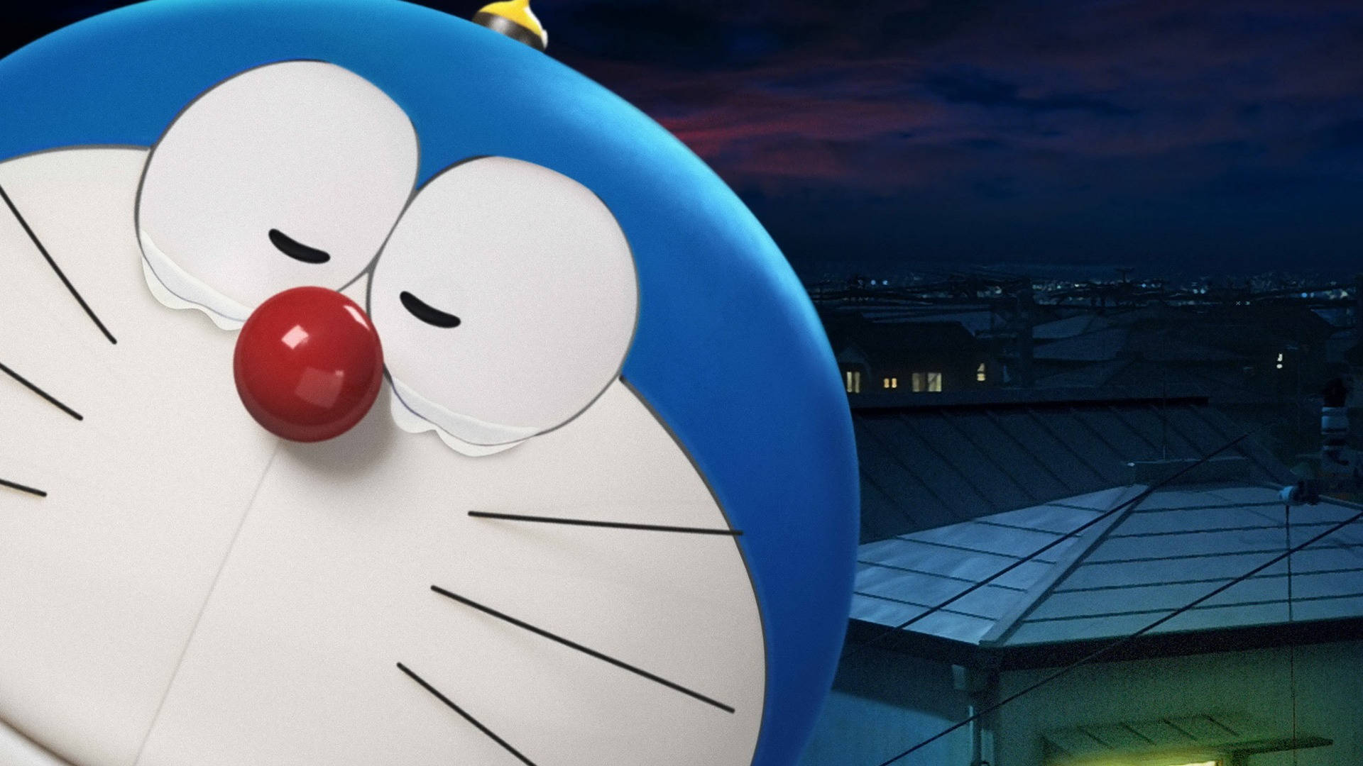 Doraemon 3d, blue robot cat, closed eyes, Full HD Desktop Wallpaper
