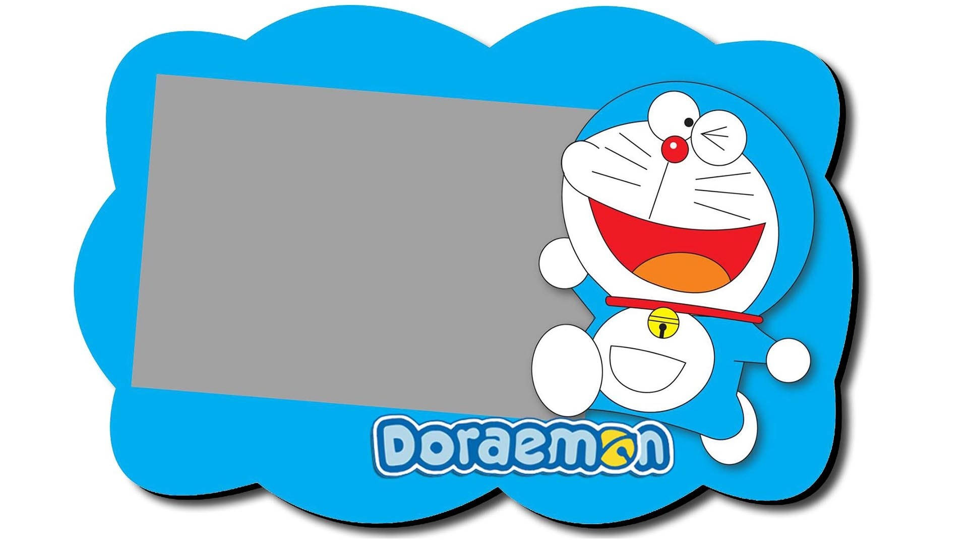 Doraemon, blue cartoon robot cat, red nose, Full HD Desktop Wallpaper
