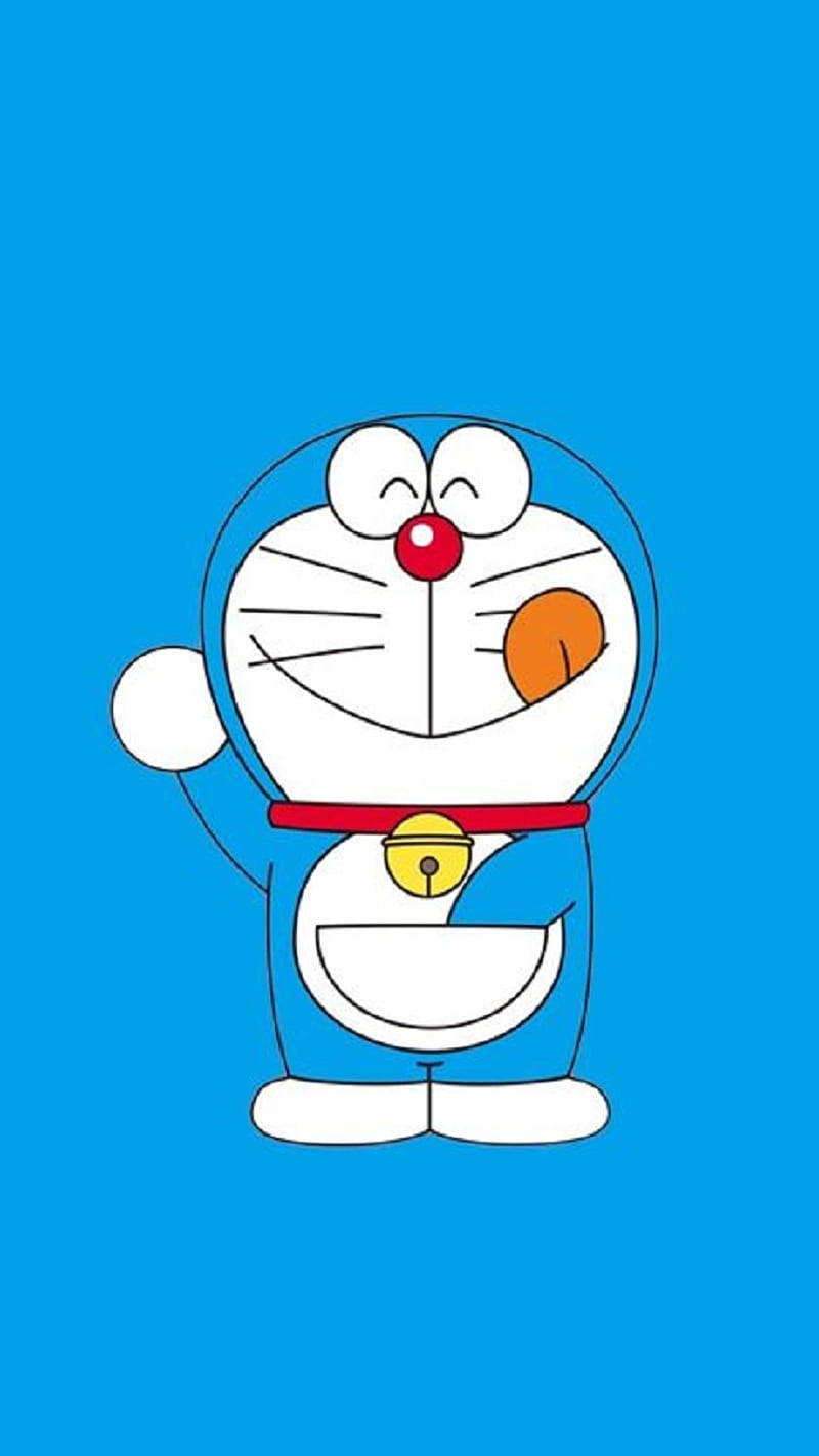 Doraemon, blue robot cat, red nose, HD Phone Wallpaper