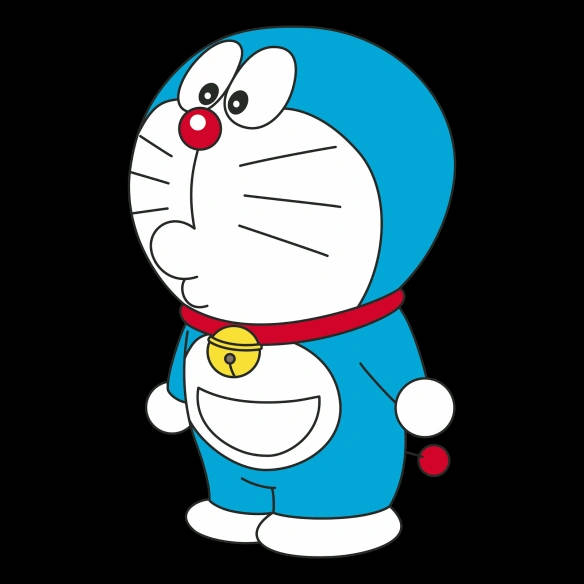 Doraemon, blue robotic cat, red nose, SD Desktop Wallpaper