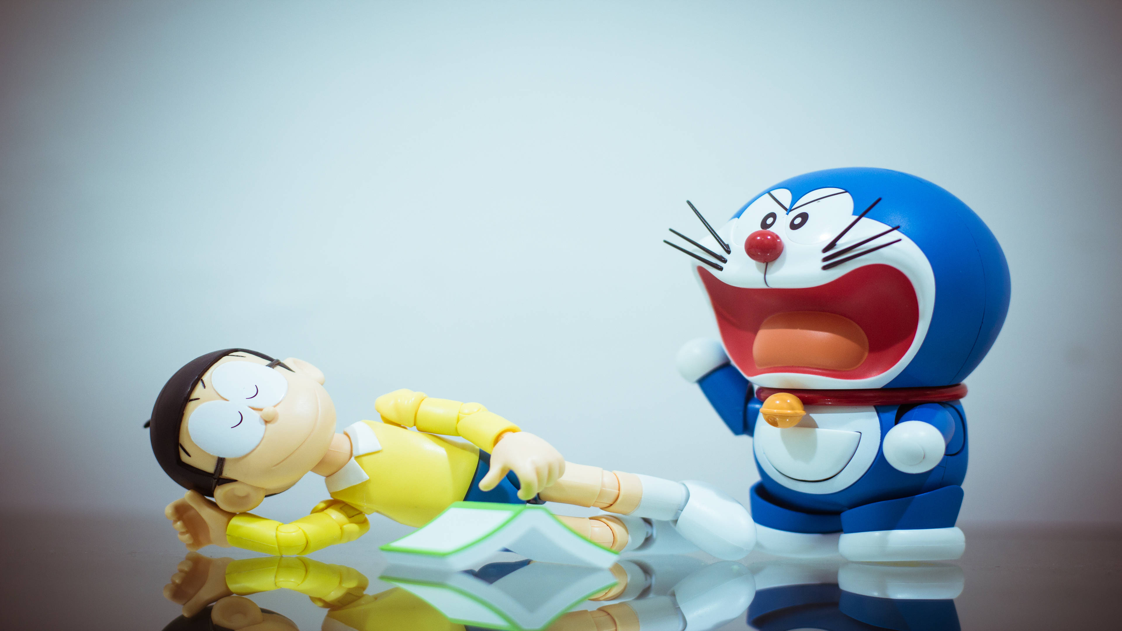 Doraemon, Nobita, figurines, 4K Desktop Wallpaper