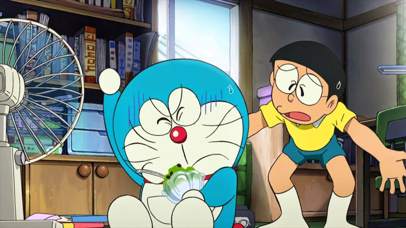 Doraemon, Nobita, cluttered room, HD Desktop Wallpaper