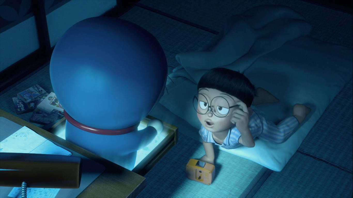 Nobita, Doraemon, blue robotic friend, HD Desktop Wallpaper