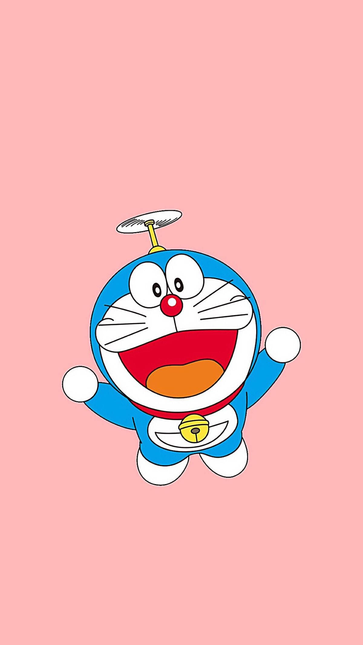 Doraemon, blue robot cat, propeller hat, Full HD Phone Wallpaper