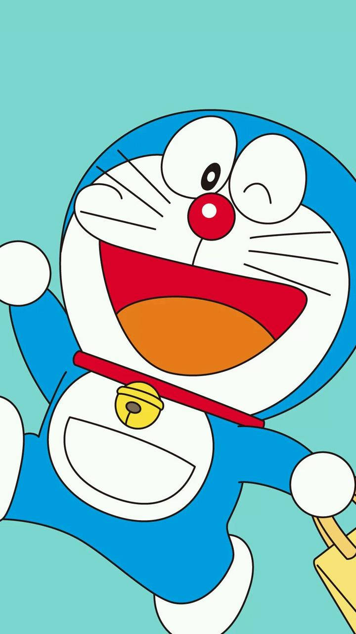 Doraemon, blue robot cat, red nose, HD Phone Wallpaper