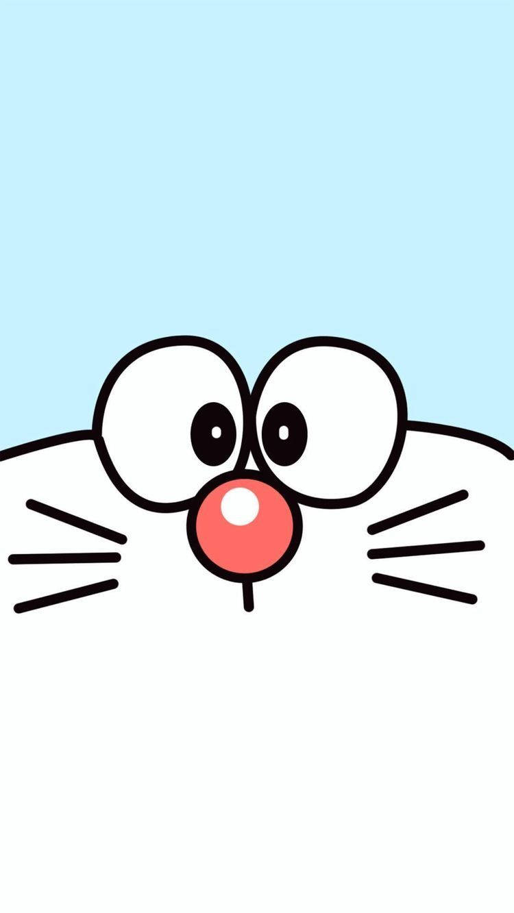 Pastel Blue Doraemon, iPhone, digital art, HD Phone Wallpaper