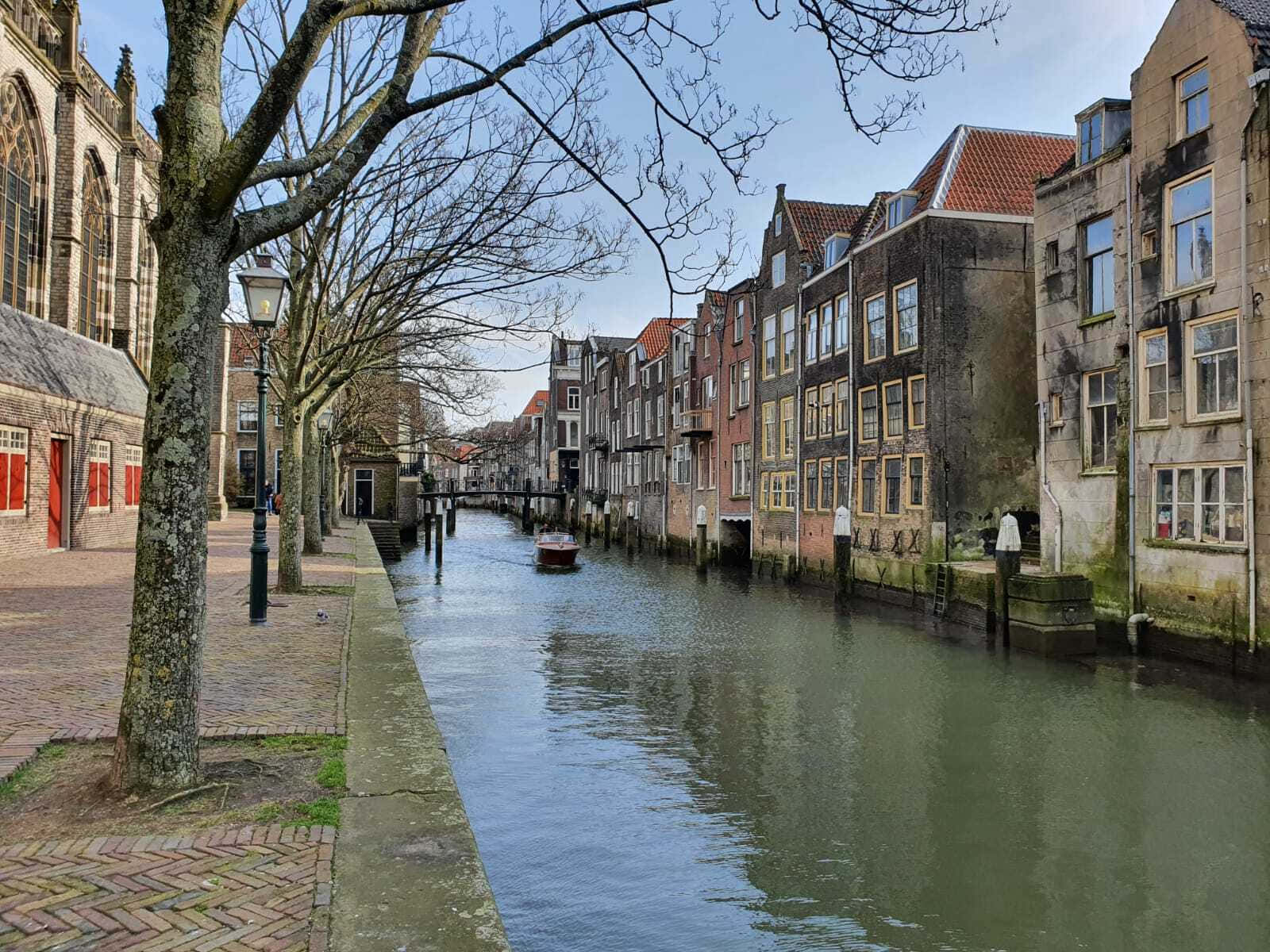 Dordrecht, canal, historic architecture, HD Desktop Wallpaper