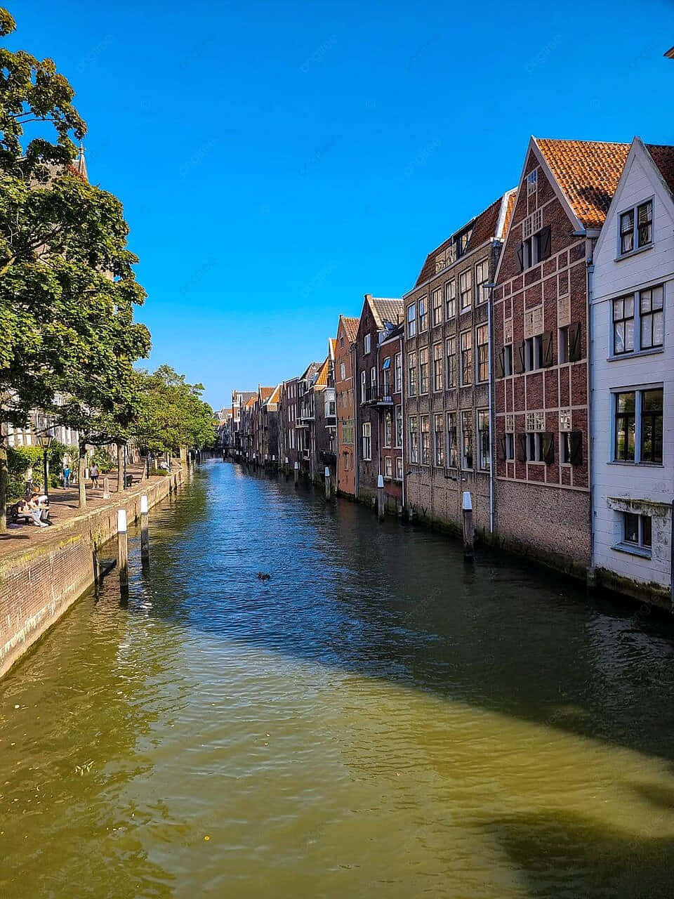 Dordrecht, canal, historic architecture, HD Phone Wallpaper