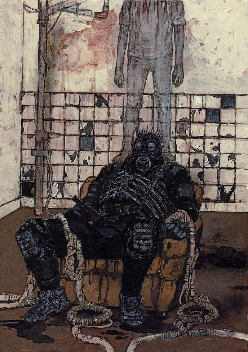 Dorohedoro, gas mask, armor, SD Phone Wallpaper
