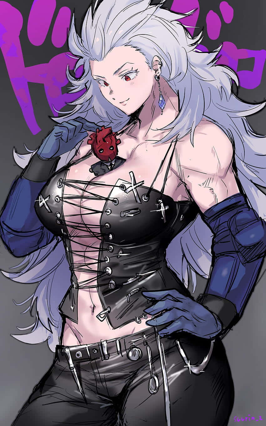 Dorohedoro, silver-haired anime woman, black laced corset, HD Phone Wallpaper