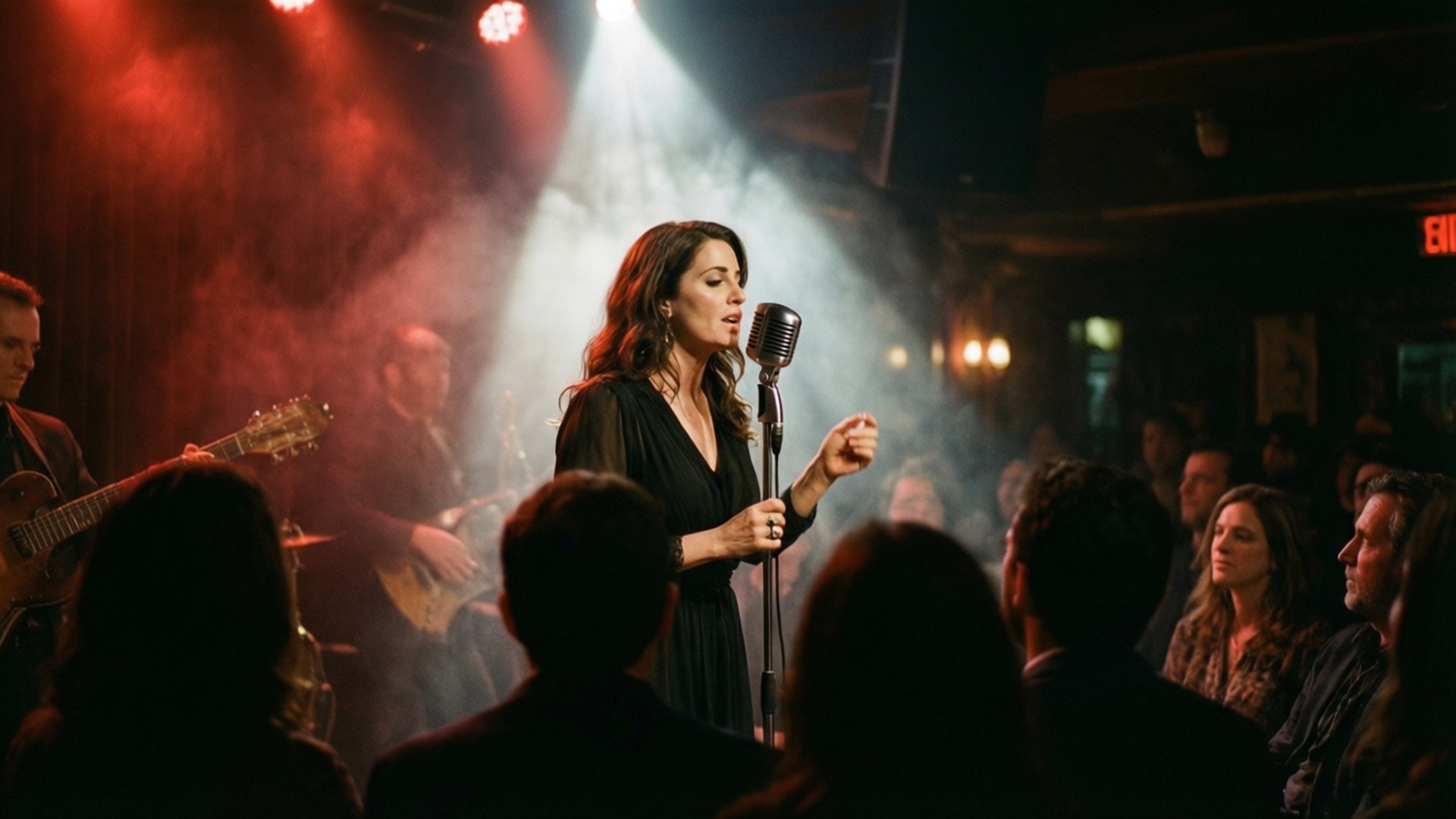 Dorothy Catalonia, jazz club, smoky, Full HD Desktop Wallpaper