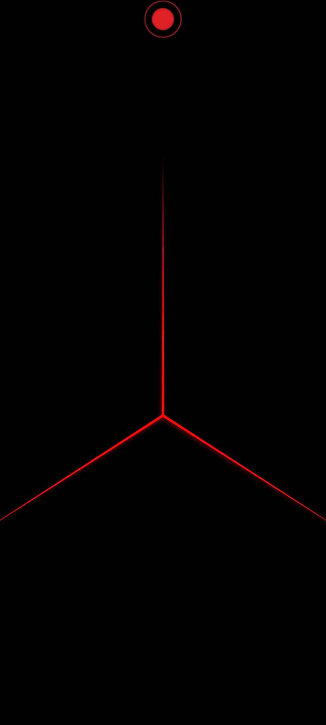 Dot Notch, minimalist, red dot, Full HD Phone Wallpaper