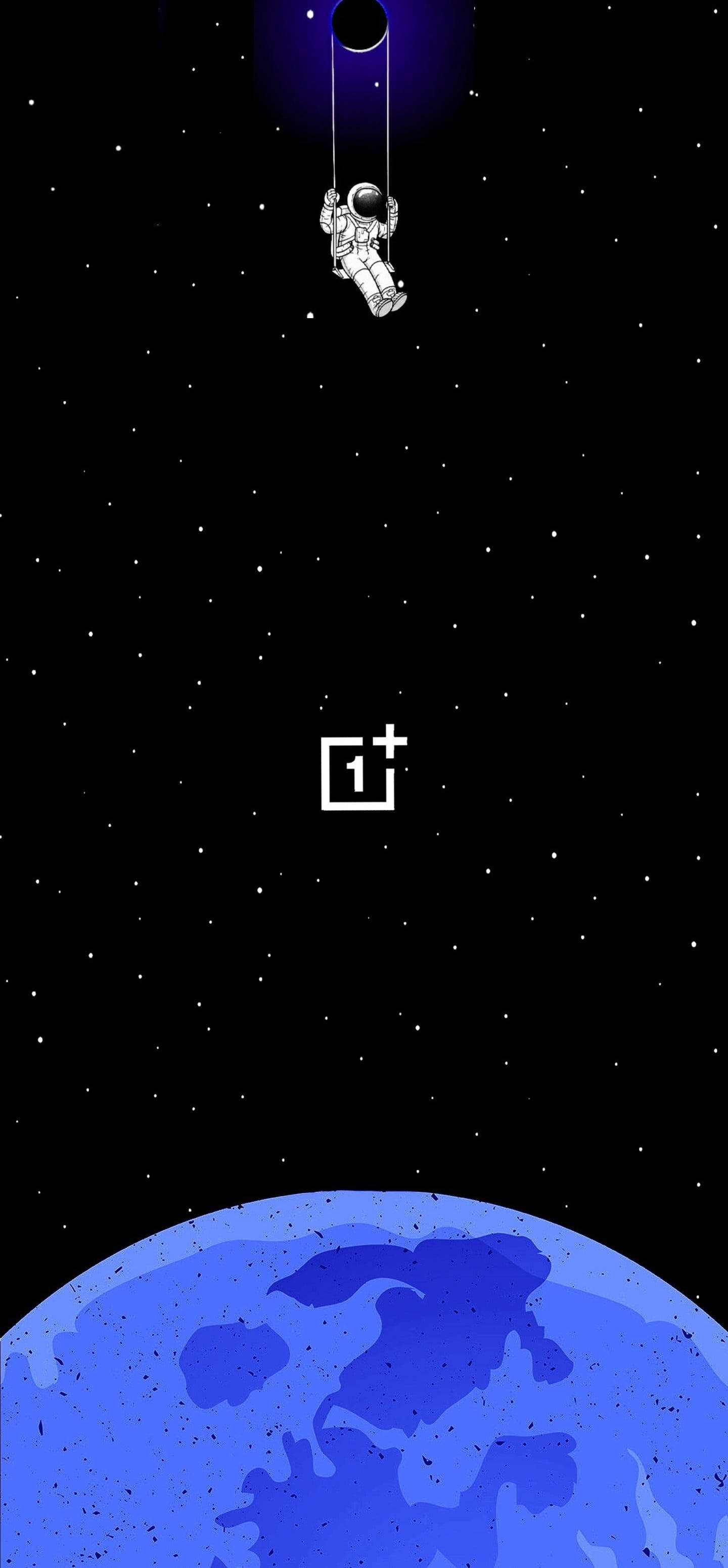 Dot Notch, astronaut, blue planet, 2K Phone Wallpaper