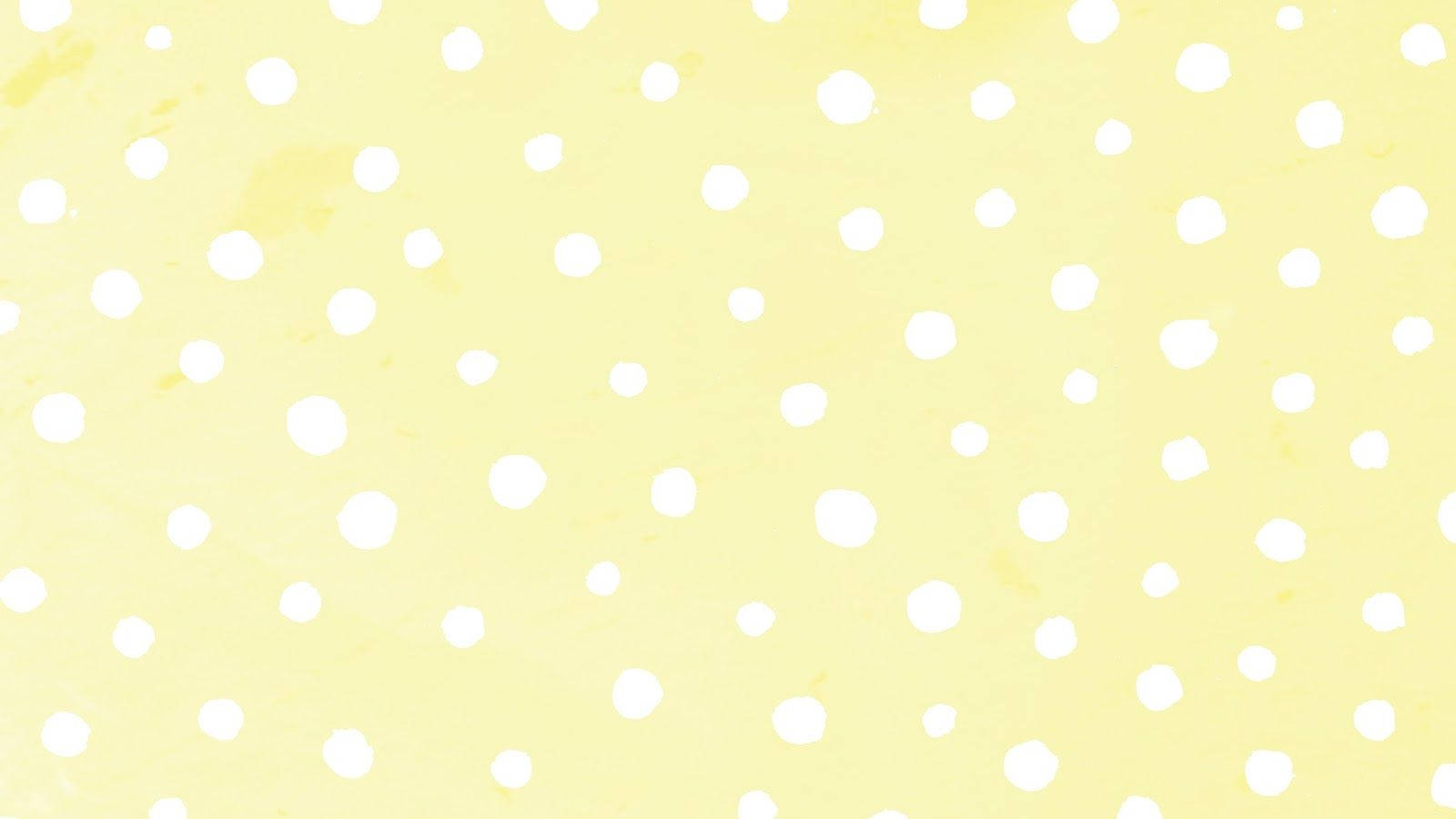 yellow pastel, soft yellow watercolor, irregular white polka dots, HD Desktop Wallpaper