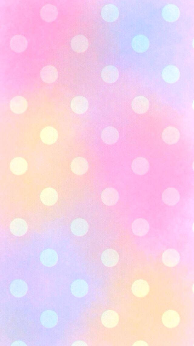 polka dot, pastel gradient, white polka dots, SD Phone Wallpaper