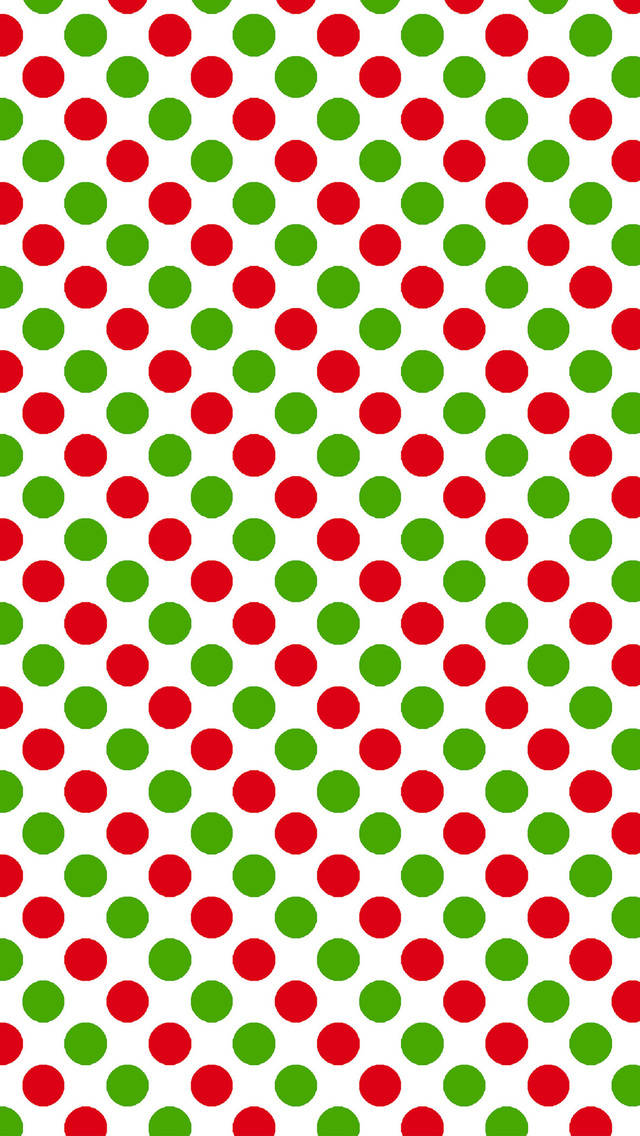 red polka dots, green polka dots, crisp white background, SD Phone Wallpaper