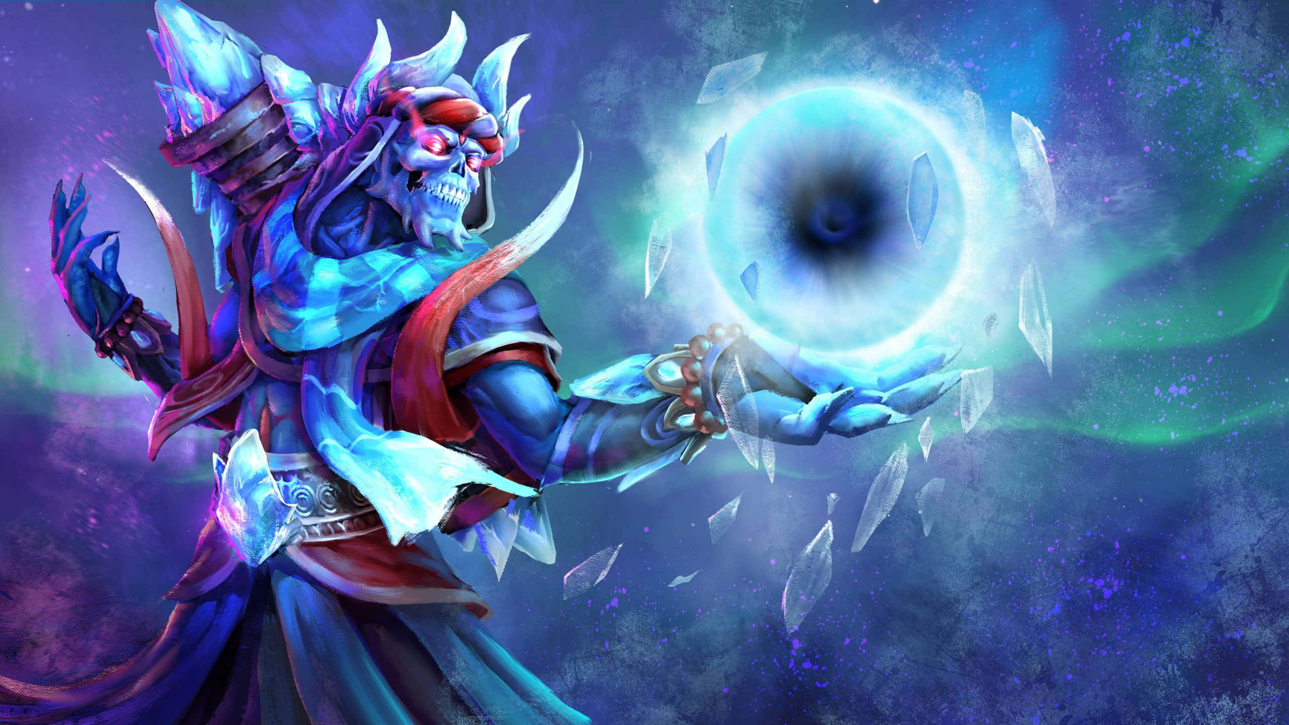 Dota 2 Heroes, skeletal warrior, icy armor, 2K Desktop Wallpaper