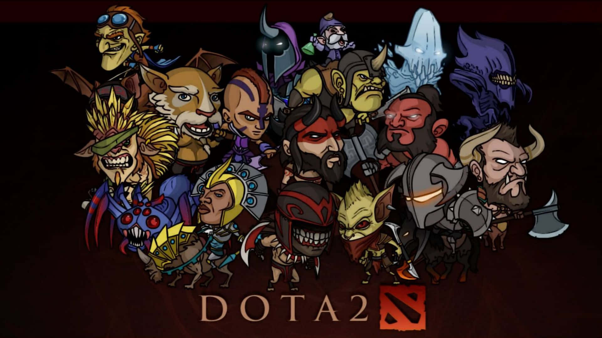 Dota 2, Dota 2 Heroes, cartoon illustration, Full HD Desktop Wallpaper