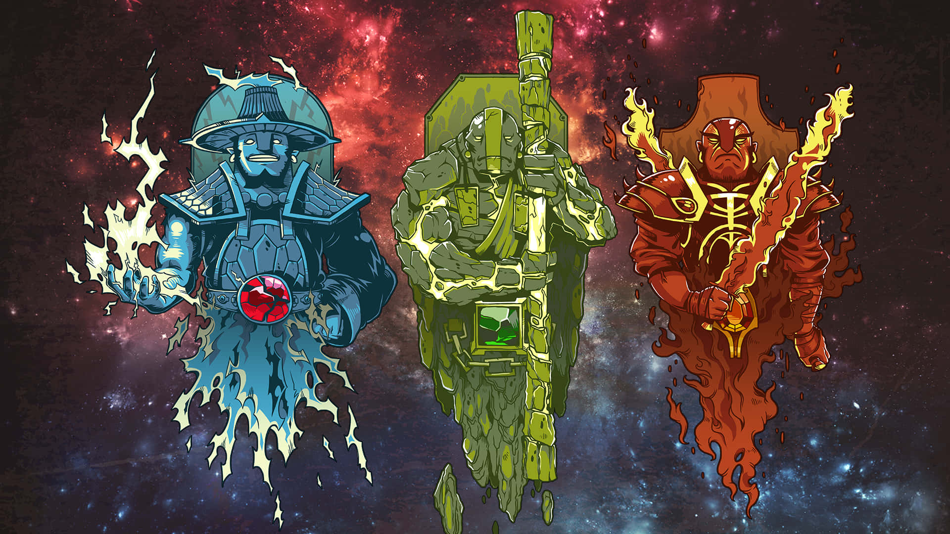 Dota 2 Heroes, ice, fire, Full HD Desktop Wallpaper
