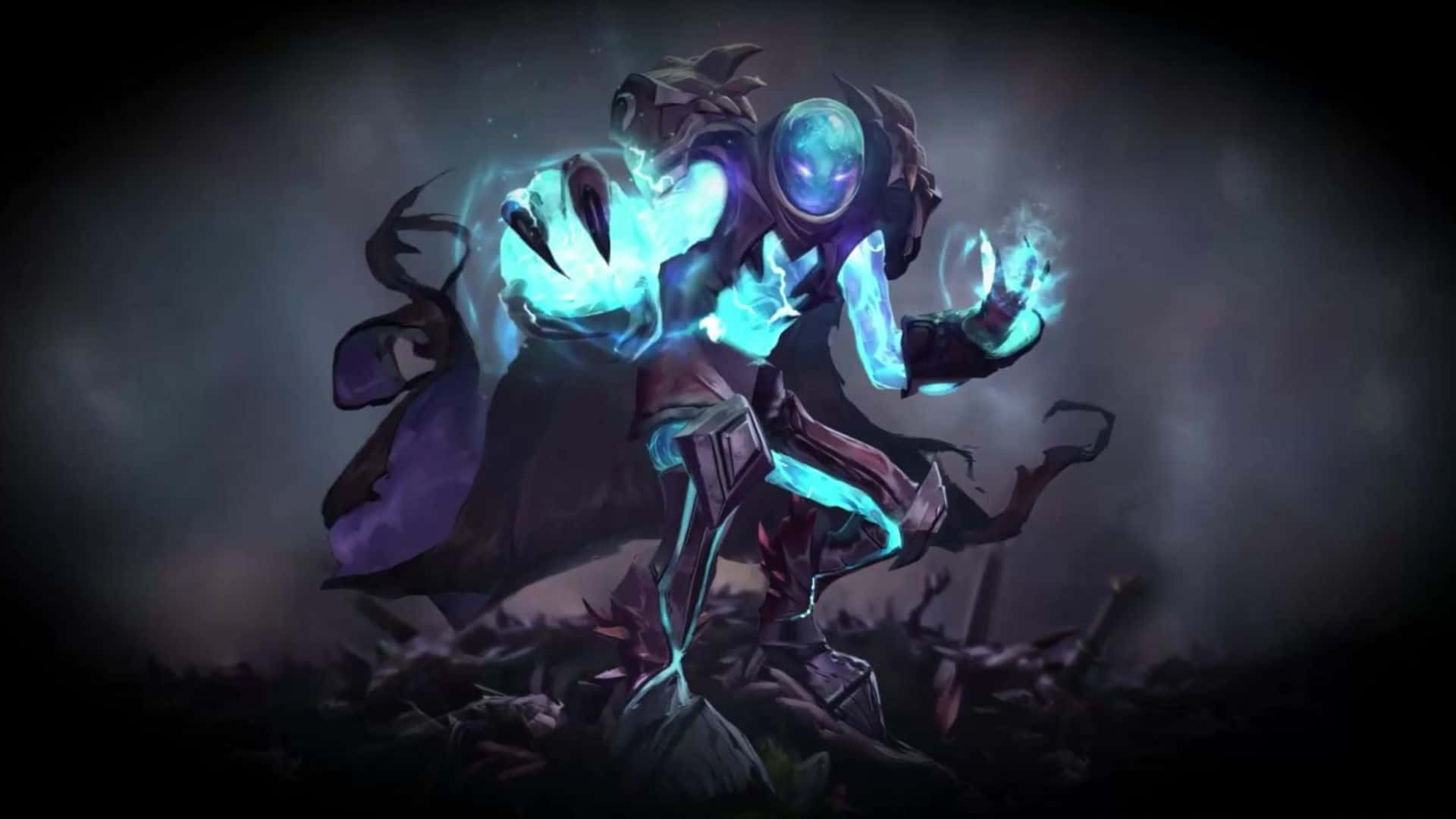Dota 2 Heroes, glowing blue energy, purple cloak, Full HD Desktop Wallpaper