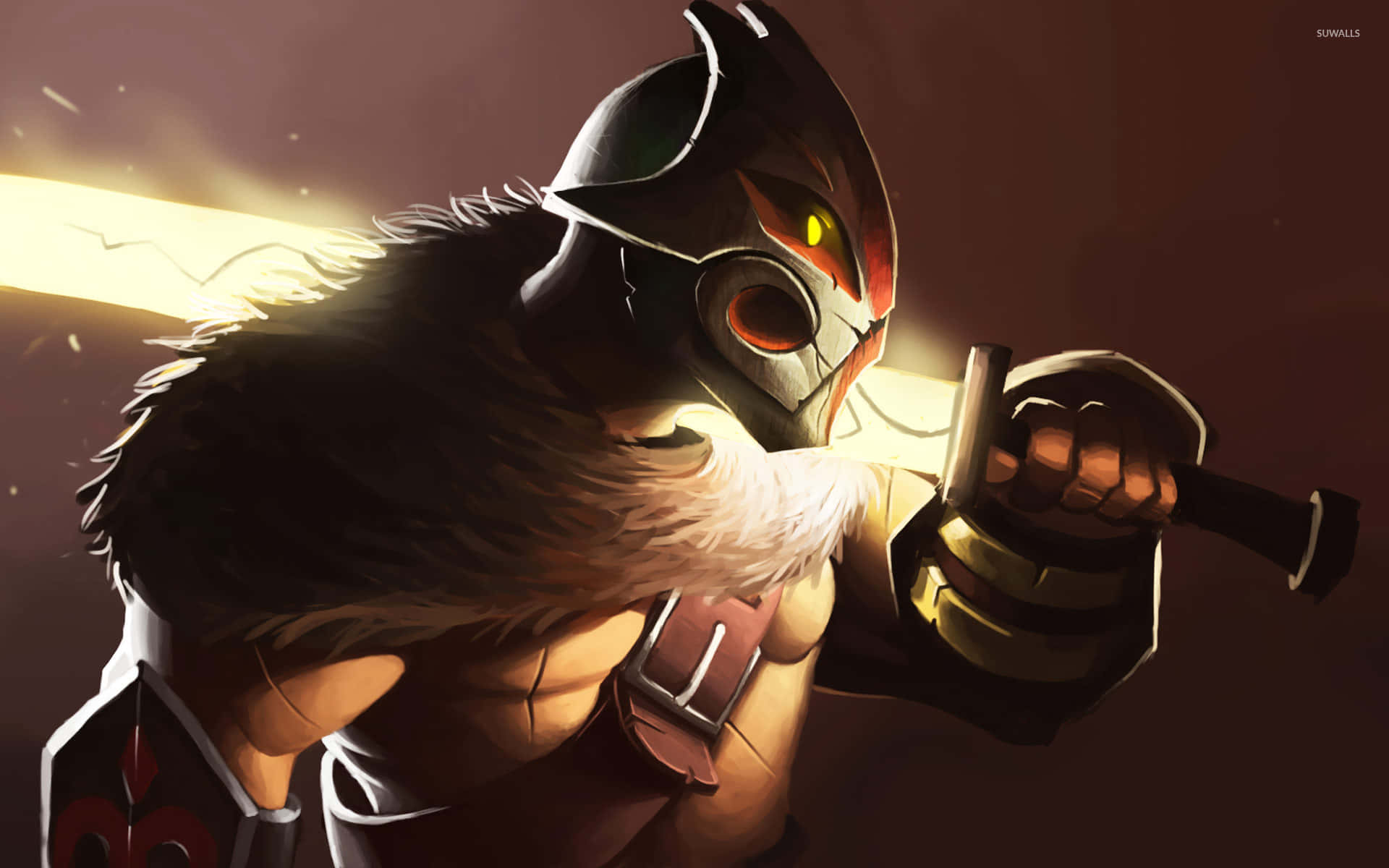 Dota 2, Juggernaut, glowing yellow eyes, Full HD Desktop Wallpaper
