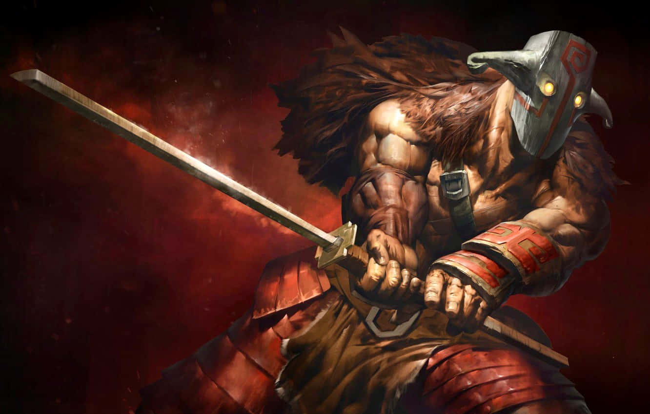 Dota 2 Juggernaut, horned helmet, longsword, HD Desktop Wallpaper