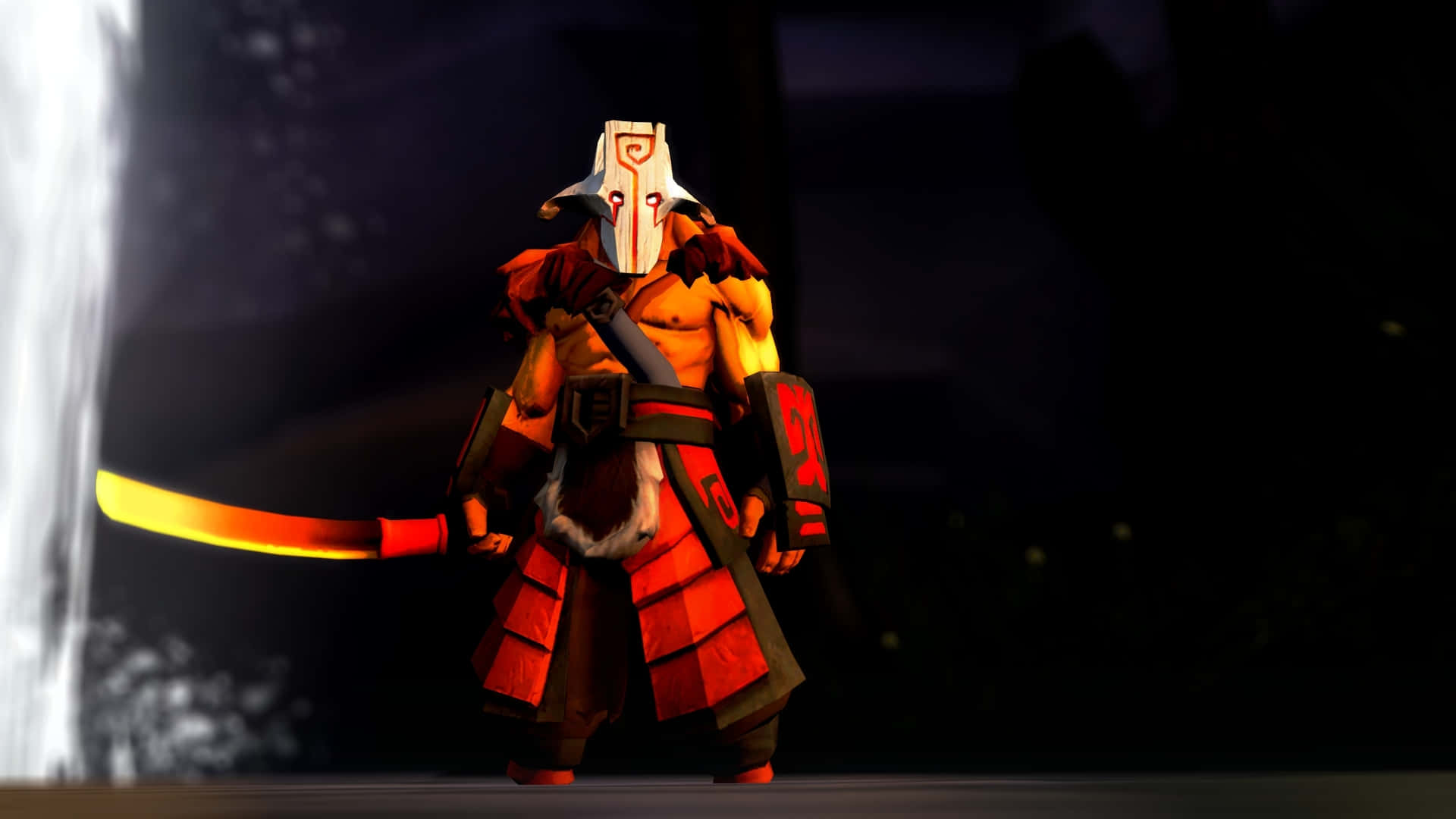 Dota 2 Juggernaut, red armor, curved blade, Full HD Desktop Wallpaper