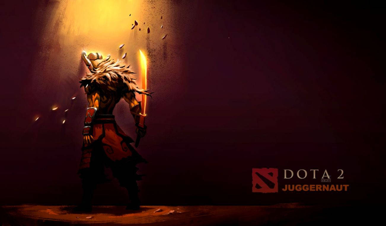 Juggernaut, Dota 2, flaming sword, HD Desktop Wallpaper