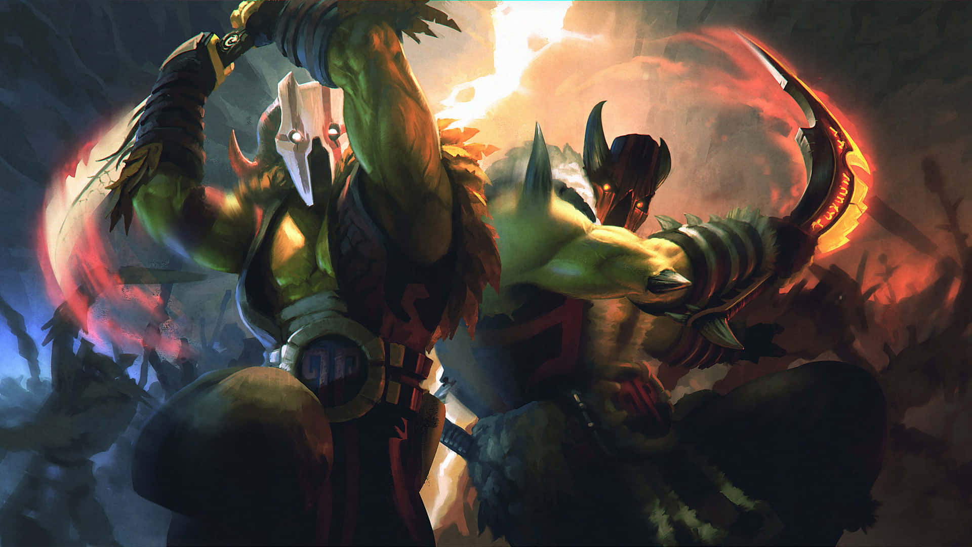 Dota 2, Juggernaut, green-skinned, Full HD Desktop Wallpaper