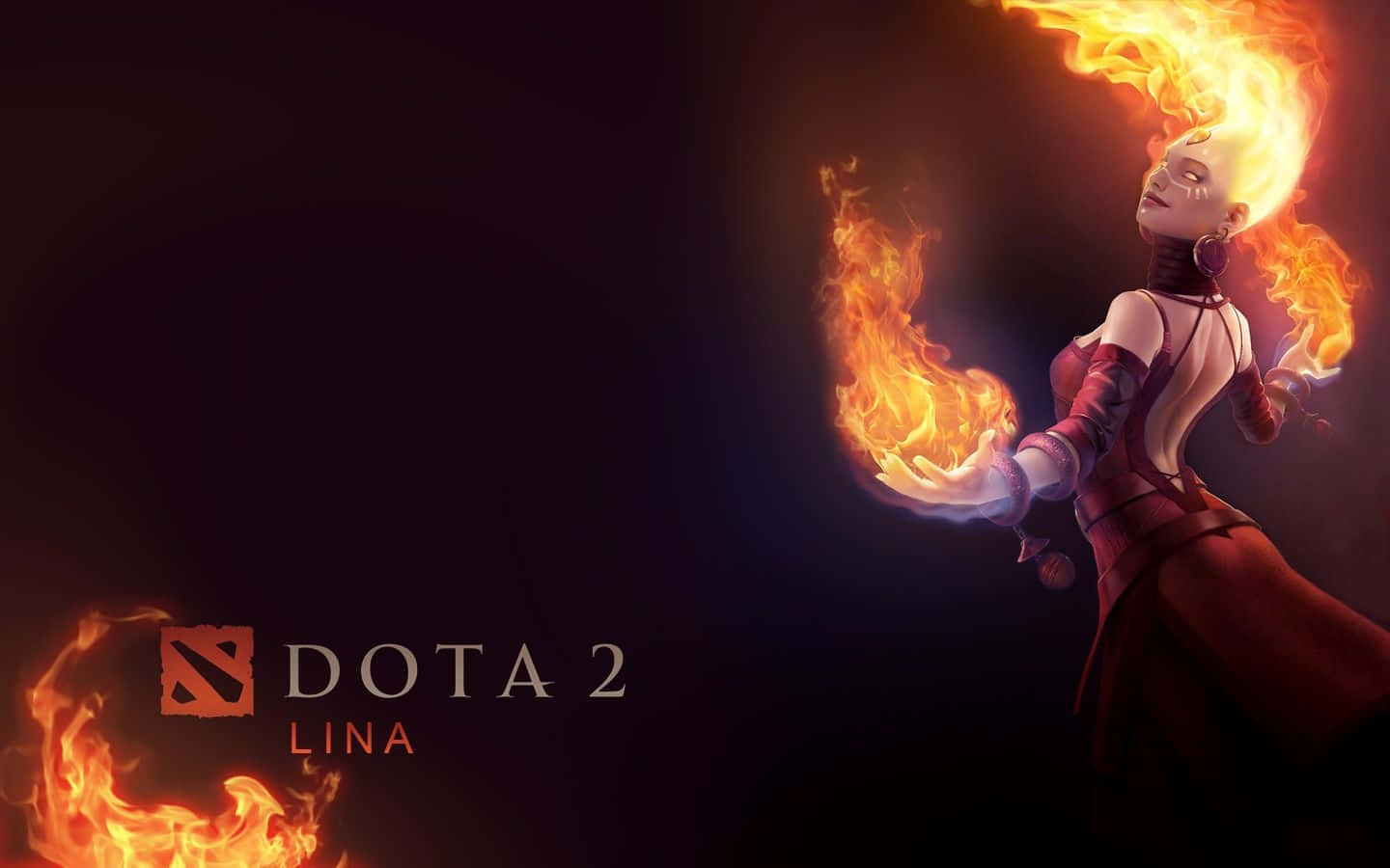 Dota 2, Lina, fiery-haired, HD Desktop Wallpaper