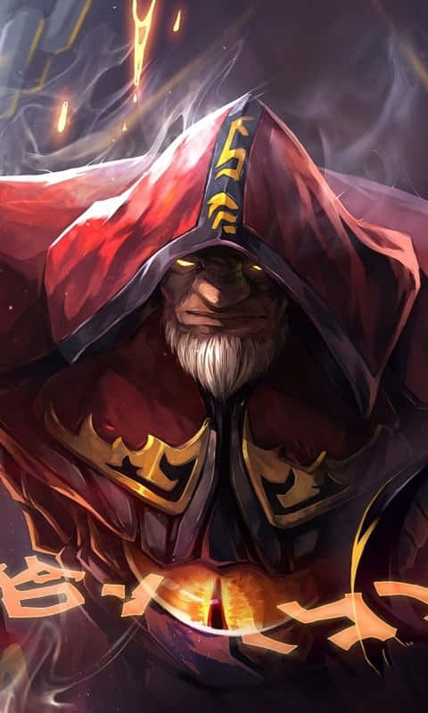 Dota 2, hooded figure, glowing eyes, SD Phone Wallpaper