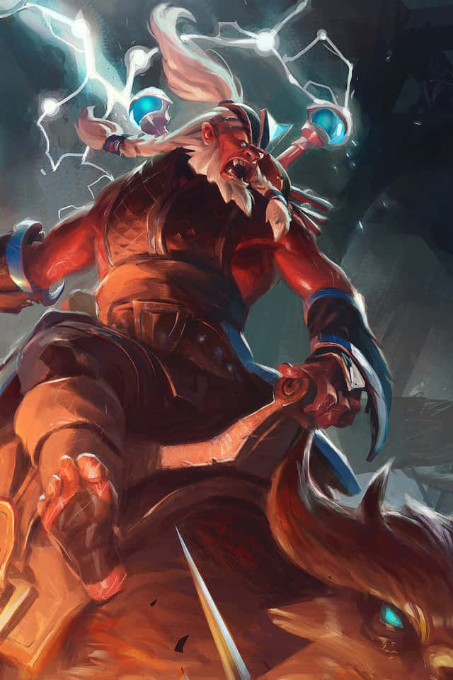 Dota 2, horse, lightning, SD Phone Wallpaper