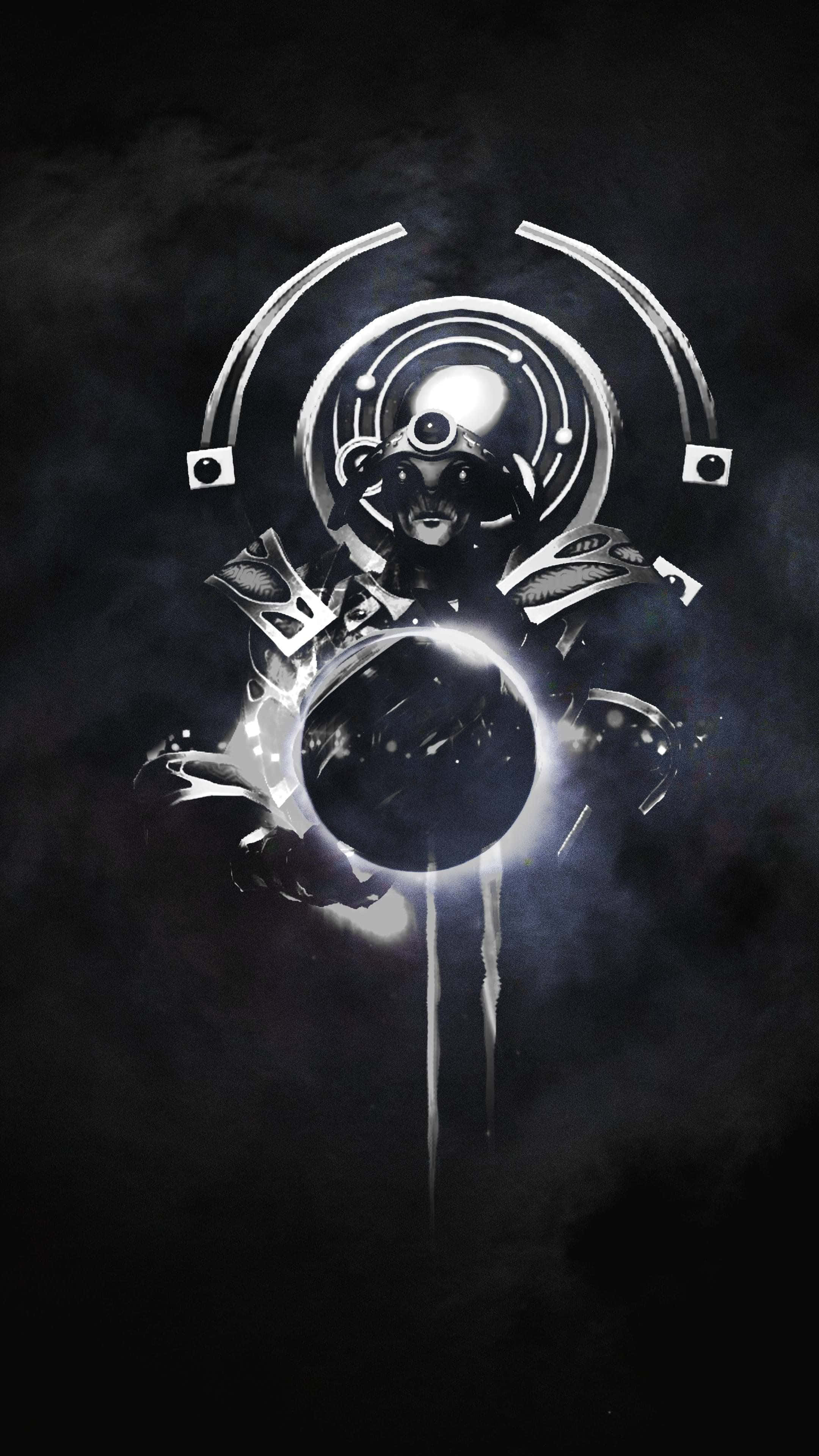 Dota 2, black, glowing orb, 4K Phone Wallpaper