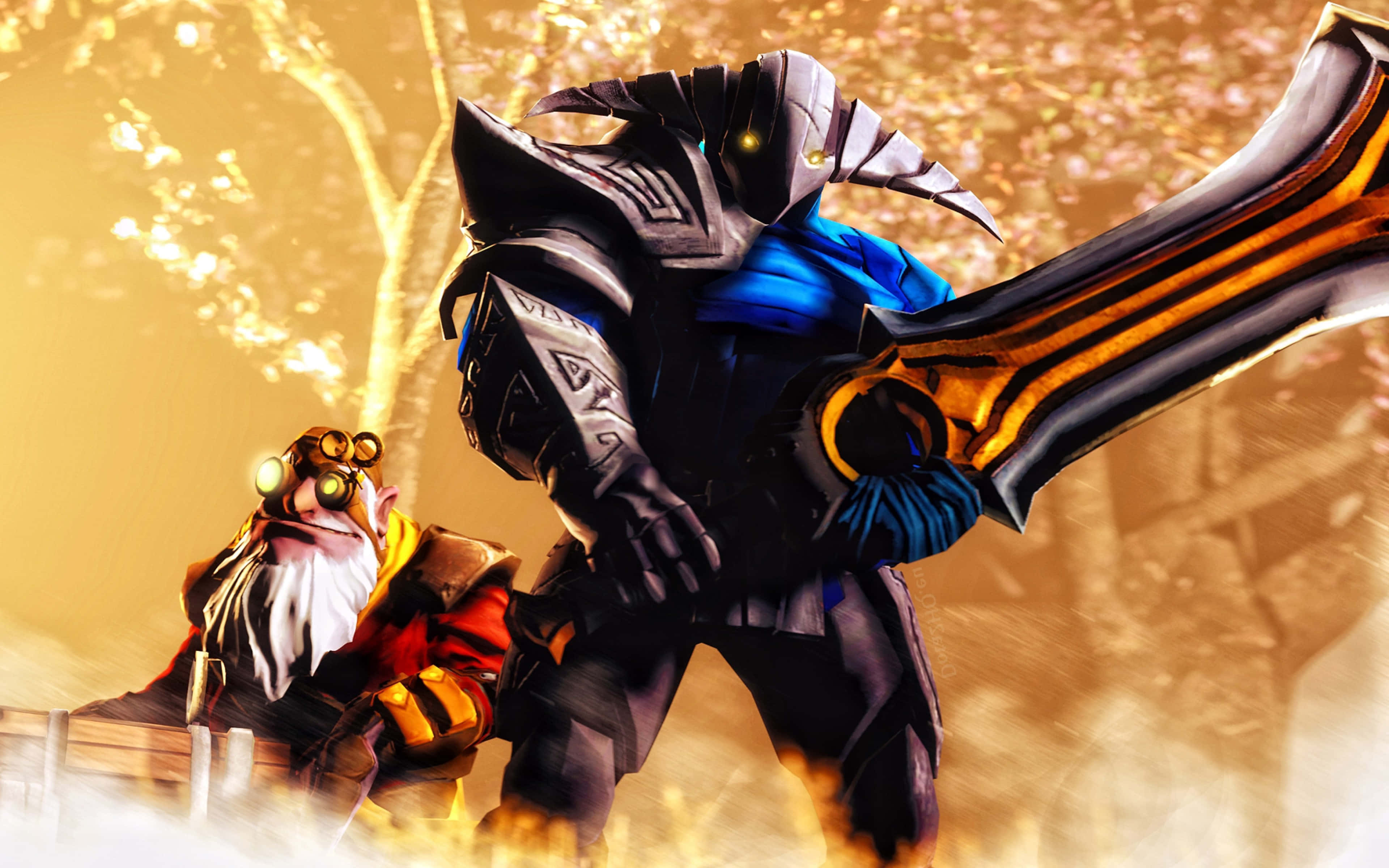 Dota 2 Sven, glowing sword, armored warrior, 4K Desktop Wallpaper