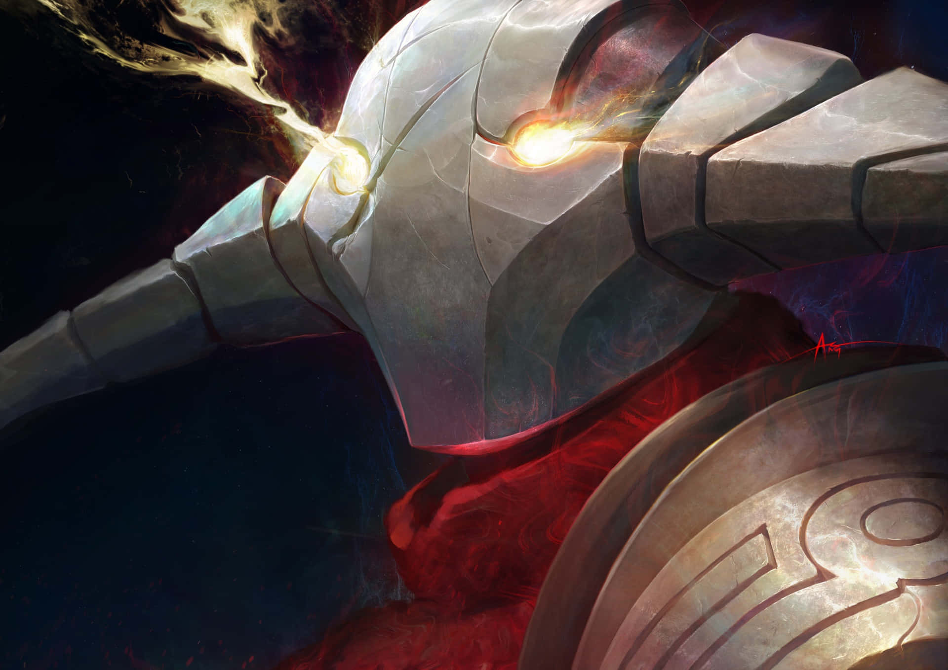 Dota 2 Sven, armored warrior, glowing eyes, Full HD Desktop Wallpaper