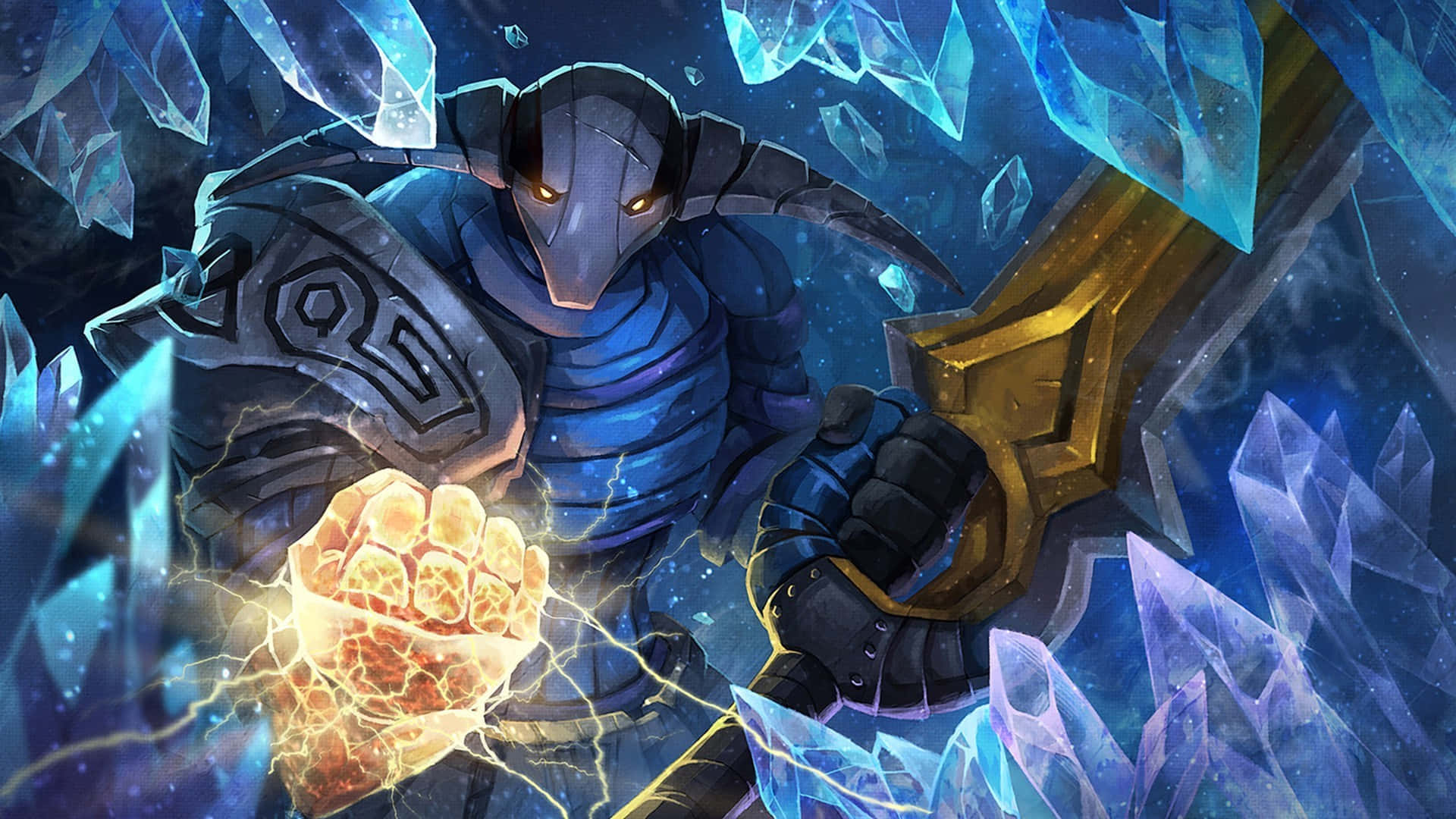 Dota 2 Sven, armored warrior, glowing eyes, Full HD Desktop Wallpaper