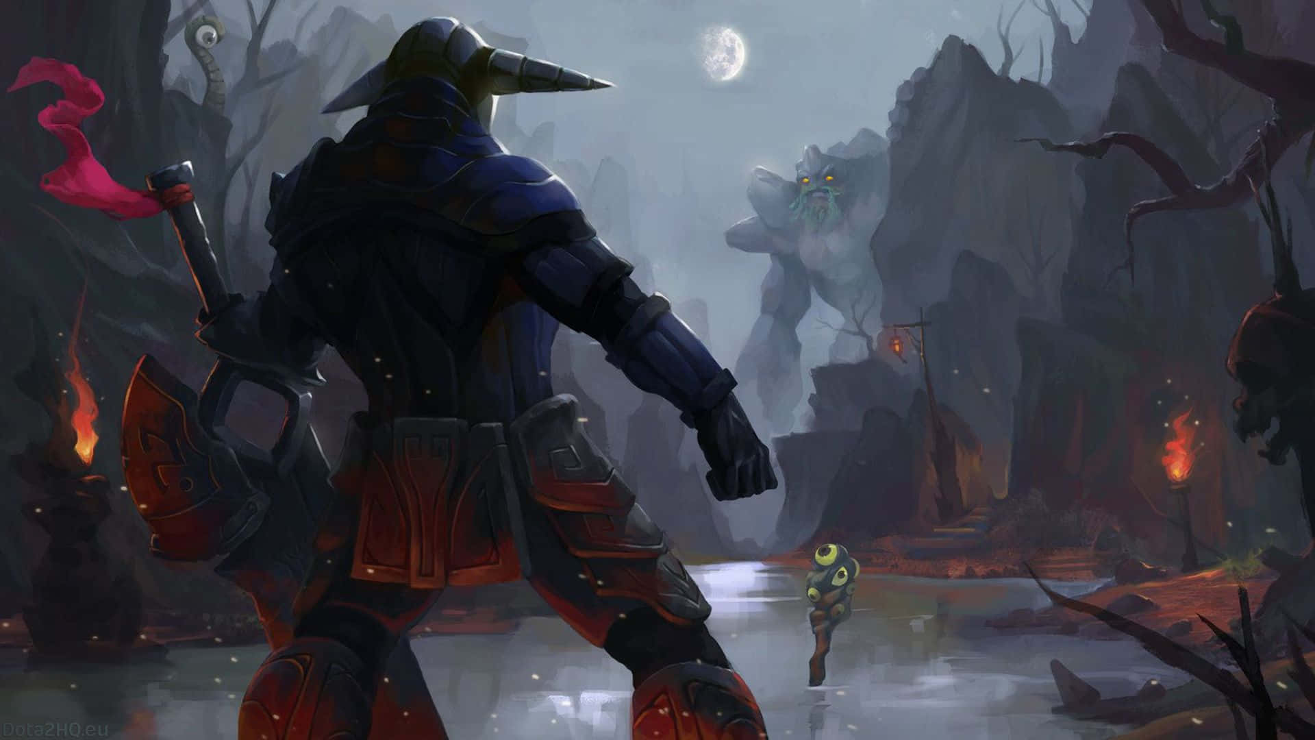 Dota 2 Sven, moonlit forest, ghostly giant, Full HD Desktop Wallpaper