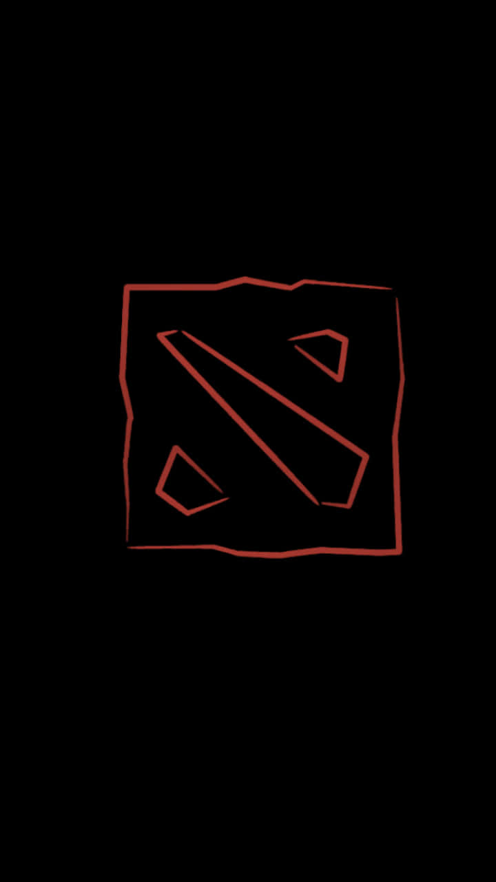 Dota 2, glowing red, jagged lines, HD Phone Wallpaper