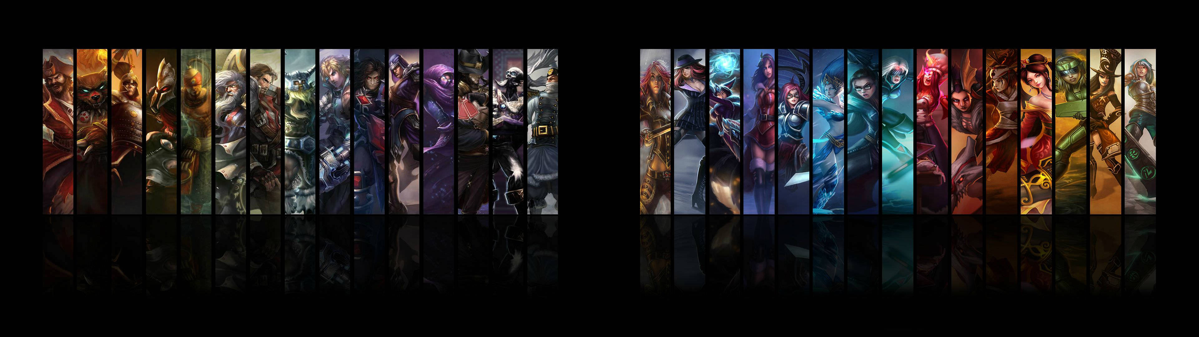 Dota 2, dual monitor background, stylized fantasy characters, 4K Desktop Wallpaper