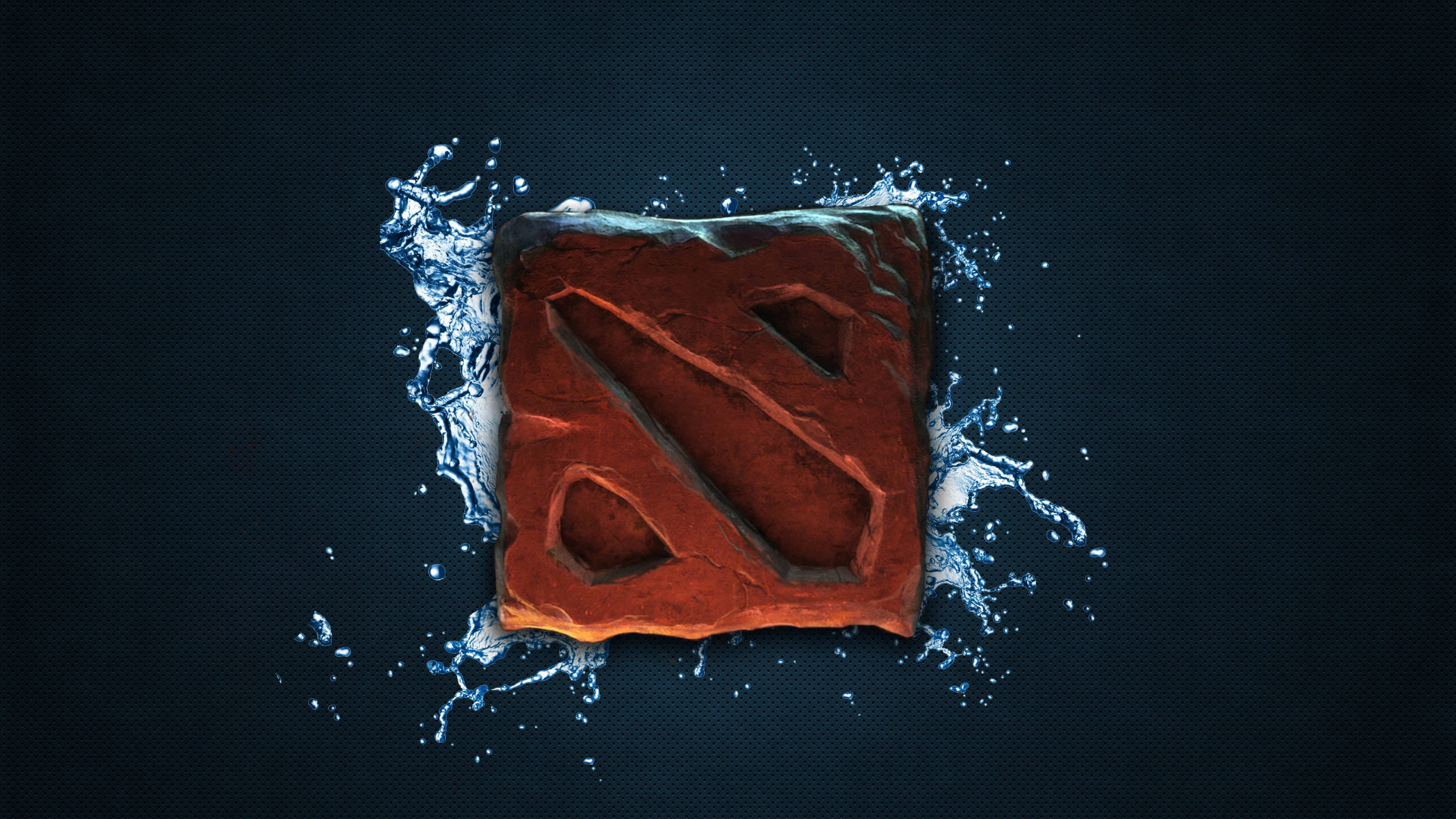 Dota 2, brick logo, water, 4K Desktop Wallpaper