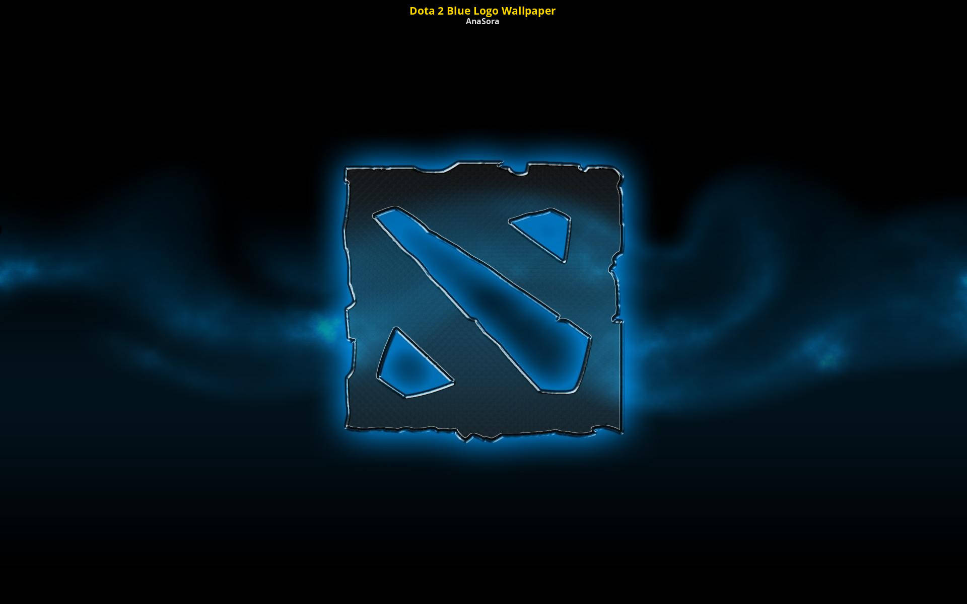 glowing blue, Dota 2 logo, jagged edges, Full HD Desktop Wallpaper